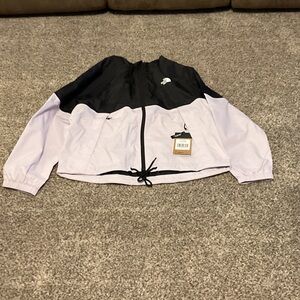 The North Face Black and Lavender Varsity Jacket